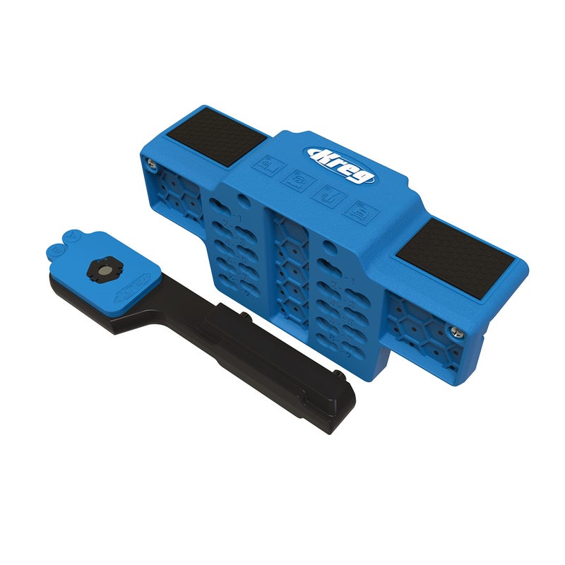 Kreg KHI-CDIJ Cabinet Door Mounting Jig - for Frameless or Face-Frame Cabinets - Easily Adjustable Cabinet Jig - for Attaching Hinges for Cabinet Doors - Image 1