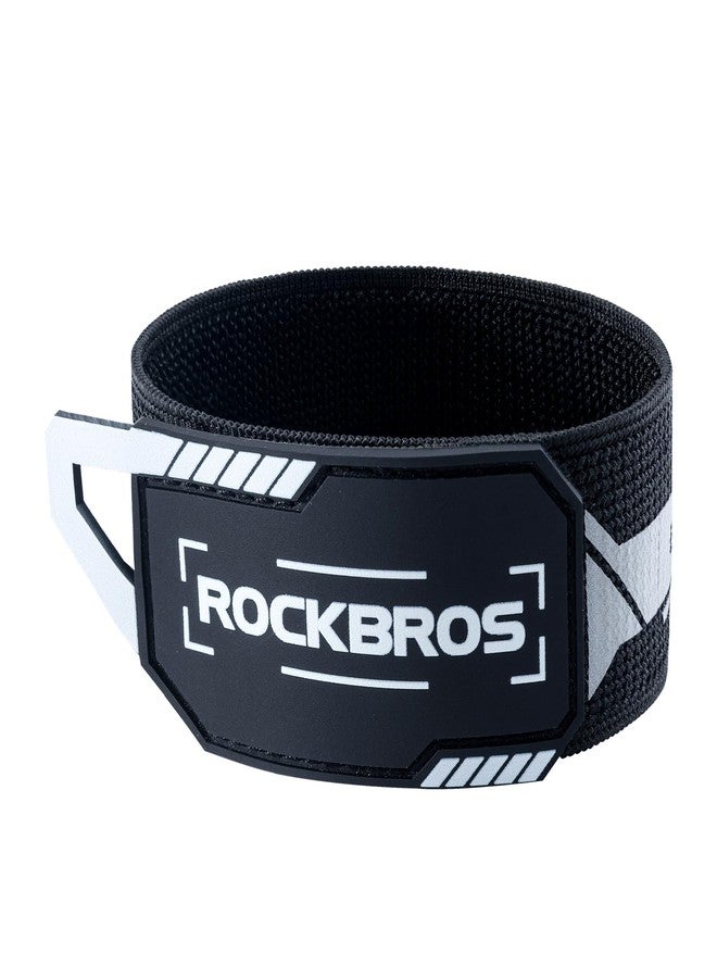 ROCKBROS Bicycle Ankle Leg Strap Safety Cycling Trousers Strap Bike Reflective Wrist Ankle Bind Bands Pant Leg Bands for Cycling Jogging Running Gear (Black) - Image 1