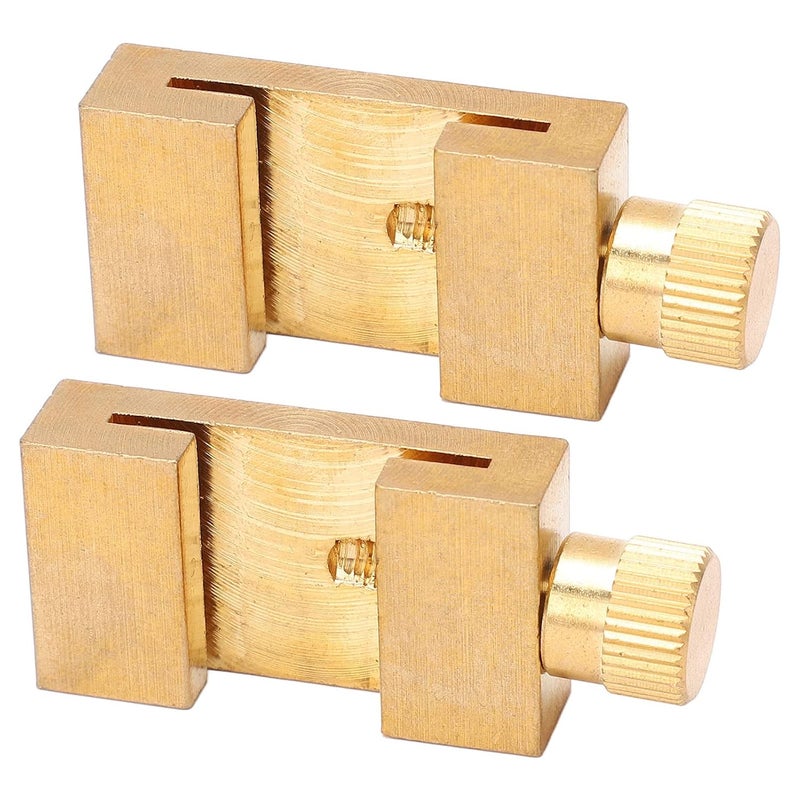 2Pcs Brass Scribe Ruler Limit Block Marking Tool Industrial Construction - Image 2