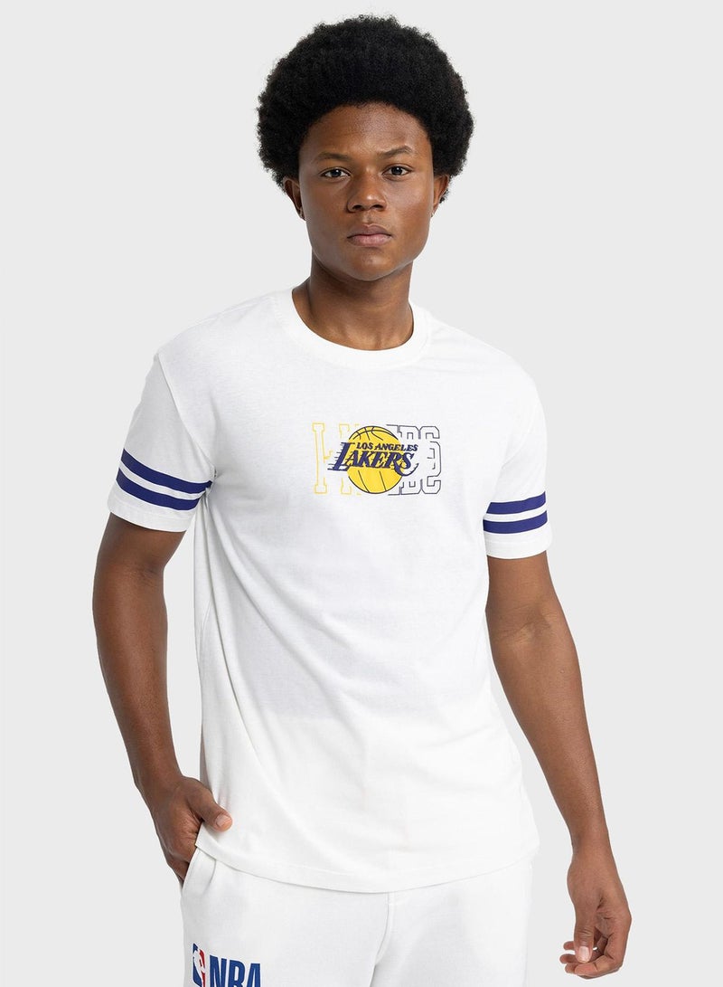DeFacto Defactofit Nba Los Angeles Lakers Standard Fit T-S  - Image 1
