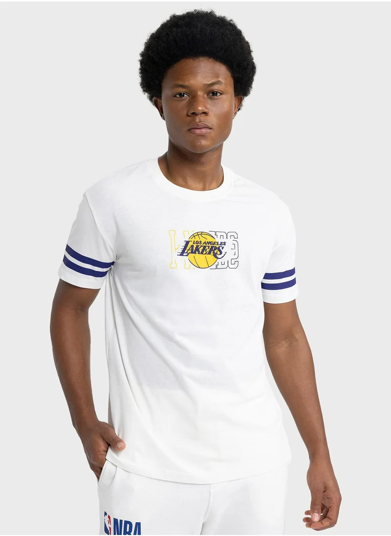 ديفاكتو Defactofit Nba Los Angeles Lakers Standard Fit T-S