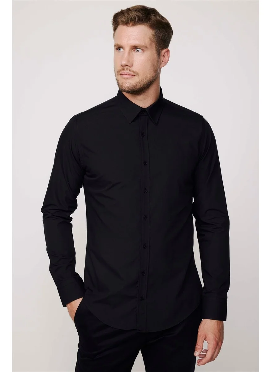 Tudors Slim Fit Narrow Cut Tery Cotton Men's Shirt