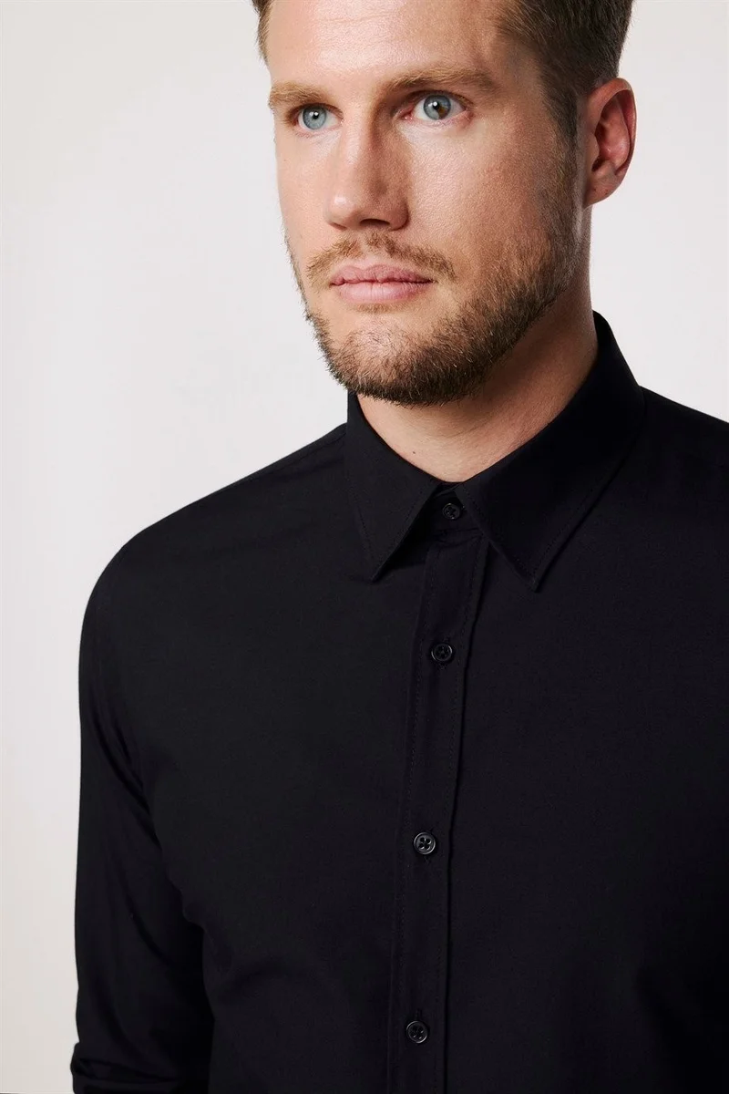 Tudors Slim Fit Narrow Cut Tery Cotton Men's Shirt