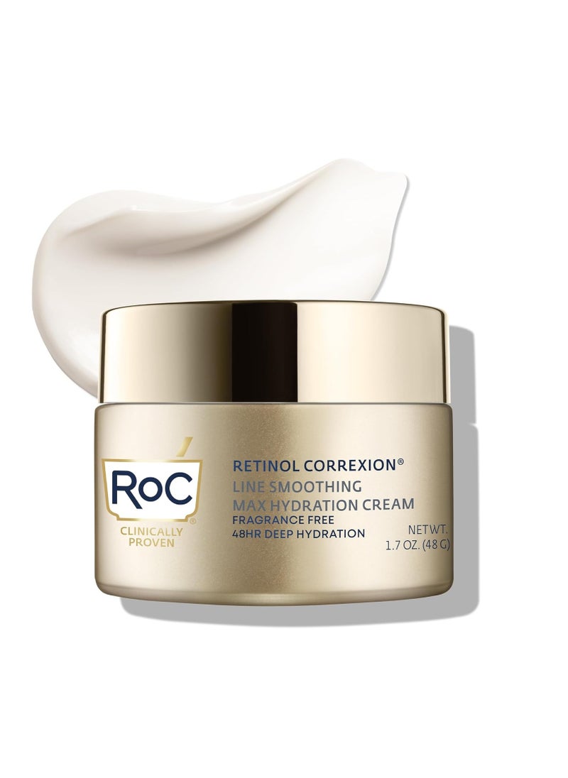 RoC - RoC Retinol Correxion Max Hydration Anti-Aging Daily Face Moisturizer with Hyaluronic Acid, Fragrance-Free, Oil Free Skin Care, 1.7 Ounces (Packaging May Vary) - Image 1