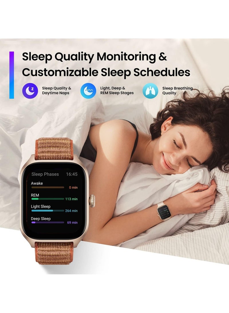 Amazfit GTS 4 Smart Watch 1.75-inch AMOLED Display 24/7 Health Management Bluetooth Phone Calls Music Storage GPS 8 Days Battery Life last verson(Brown) - Image 4