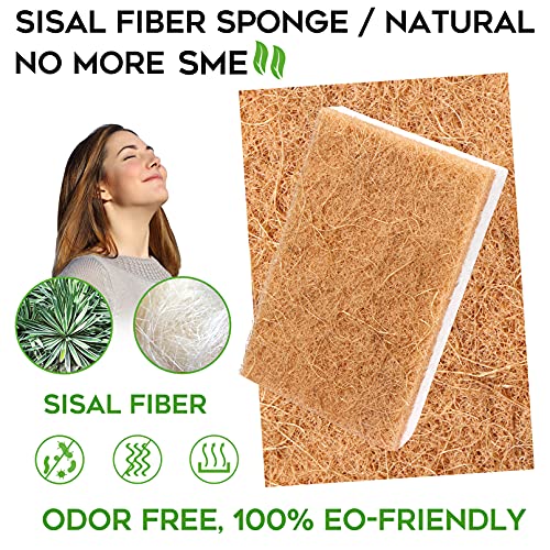 PANYEE Natural Sponges Kitchen 9Pack,Eco Friendly Non-Scratch Scrub Sponge,Biodegradable Sisal Scrubber with Compostable Dish Sponges for Kitchen Cleaning… - Image 2