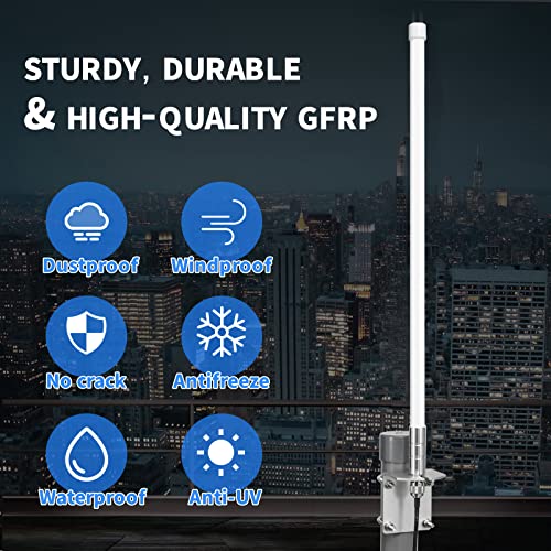 eifagur Waterproof 8dBi Long Range Cellular Ultra Distance LoRa Gateway Antenna Omni-Directional Glass Fiber LoRaWan 915MHz Antenna with 5M/16.4FT Cable for Helium RAK Hotspot HNT Finestra Miner Mining - Image 5