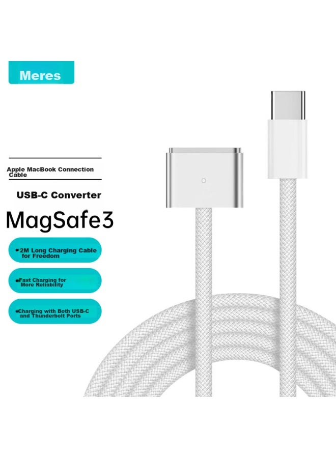 Mryc Macbook Pro A2442 A2681 Laptop Charger, Usb-c To Magsafe 3 Cable, M1 M2 Magnetic Air Power Adapter, Type-c - Image 1