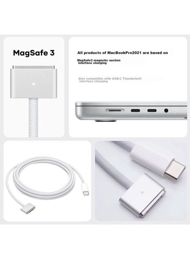 Mryc Macbook Pro A2442 A2681 Laptop Charger, Usb-c To Magsafe 3 Cable, M1 M2 Magnetic Air Power Adapter, Type-c - Image 2