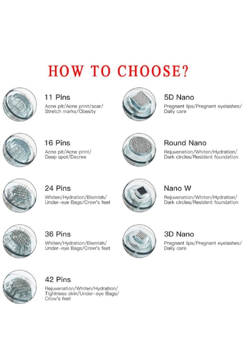 Dr.pen 10Pcs Dr.pen M8 11 16 24 36 42 Nano Needle Cartridges MTS Derma Pen Replacement Microneedle Cartridge for Skin Care  - Image 4