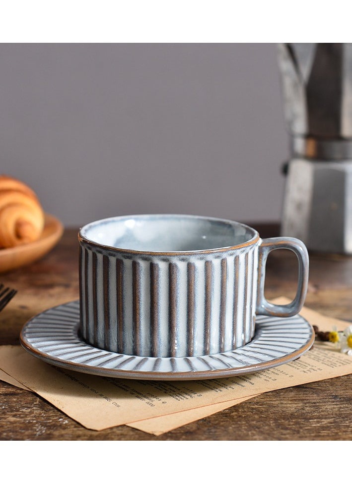 M MIAOYAN Kiln Retro Ceramic Coffee Cup and Saucer Set Creative Souvenir Cup Afternoon Tea Latte Mugs  - Image 3