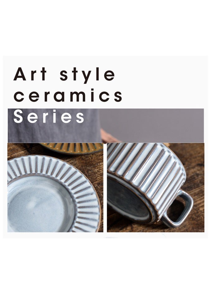 M MIAOYAN Kiln Retro Ceramic Coffee Cup and Saucer Set Creative Souvenir Cup Afternoon Tea Latte Mugs  - Image 5