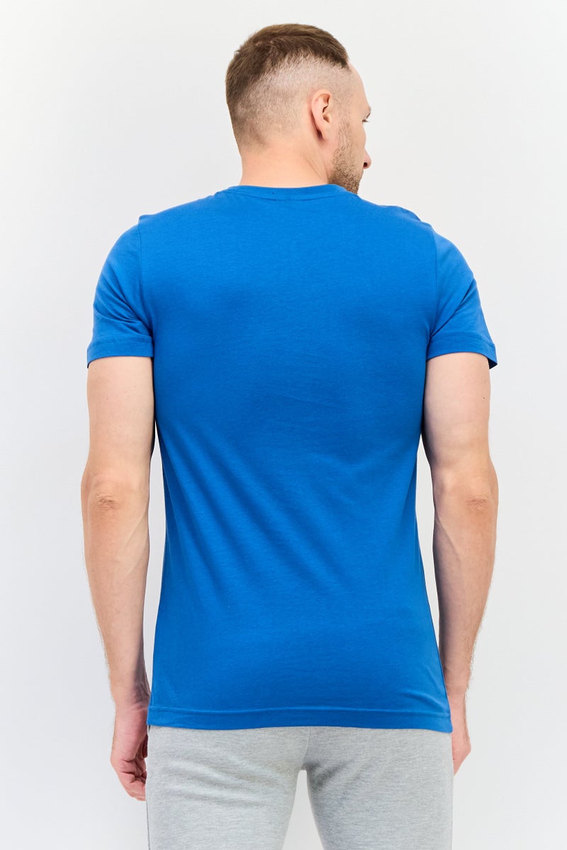 PUMA تي شيرت رياضي للرجال بأكمام قصيرة مناسب للخارج، أزرق - Image 3