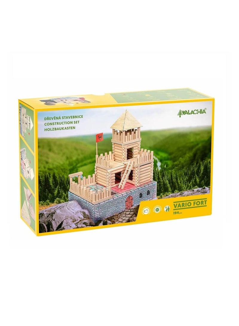 WALACHIA Vario Fort 194 Pieces Wood Building Toy - Image 2