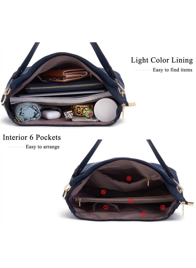 Idesort Large Crossbody Bags Ladies Shoulder Handbags Purse and Wallet Set for Women Hobo Purses NavyBlue - Image 4