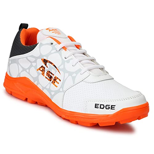 ASE Limited Edge Edition Elite Performance PVC Spike Cricket Shoes for Men (Orange)_09 - Image 4