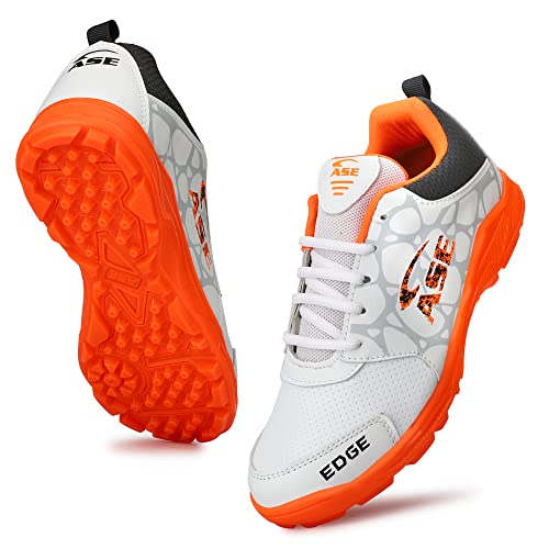 ASE Limited Edge Edition Elite Performance PVC Spike Cricket Shoes for Men (Orange)_09 - Image 1