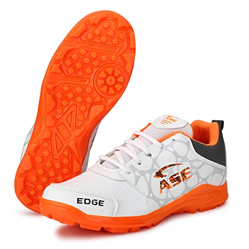 ASE Limited Edge Edition Elite Performance PVC Spike Cricket Shoes for Men (Orange)_09 - Image 2