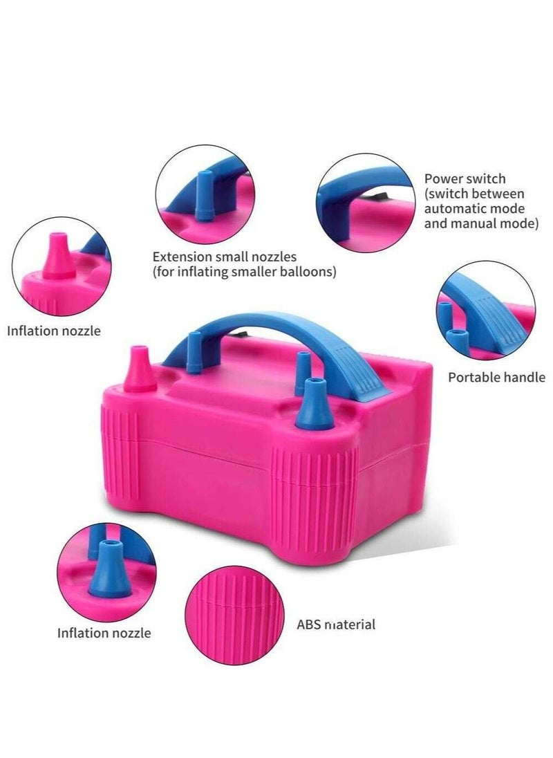 BORTONY Electric Air Balloon Pump Portable Inflator Dual Nozzle Globos Machine Air Balloon Blower Buddy for Party Balloon Arch and Column Stand  - Image 2