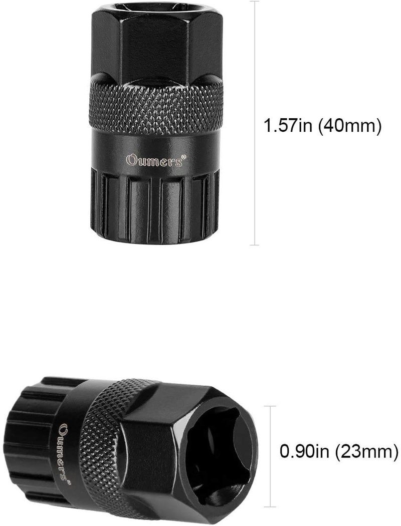 Oumers Bike Cassette Removal Tool with Chain Whip and Auxiliary Wrench Bicycle Sprocket Removal Tools, Bicycle Cassette Lock Ring Removal Freewheel Remover Wrench Sprocket Remover - Image 4