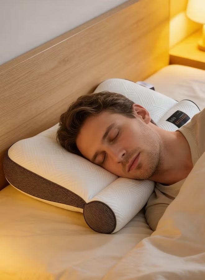 Neck Support Pillow, Cervical Pillow Cozy Sleeping, Adjustable Ergonomic Sleeping Pillows Filling with PE Hose, Neck Pain Relief Pillow, Orthopedic Bed Pillow for Side Back Deep Sleep - Image 3