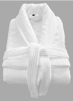 AZM Bathrobe – 400 GSM 100% Cotton Terry Silky Soft Spa Quality Comfort – Shawl Collar & Pocket  - Image 1