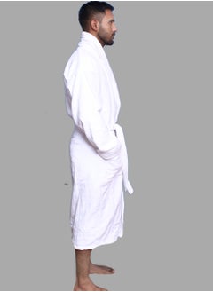 AZM Bathrobe – 400 GSM 100% Cotton Terry Silky Soft Spa Quality Comfort – Shawl Collar & Pocket  - Image 5