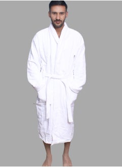 AZM Bathrobe – 400 GSM 100% Cotton Terry Silky Soft Spa Quality Comfort – Shawl Collar & Pocket  - Image 3