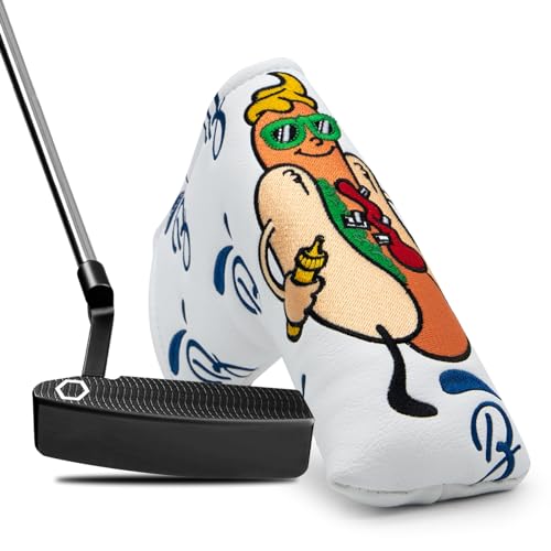 BAIRBRE Golf Putter Covers Hotdog Golf Mallet Putter Headcover Blade Putter Covers Leather Golf Headcover with Magnetic Golf Club Covers for Scotty Cameron Taylormade Titleist Odyssey - Image 1