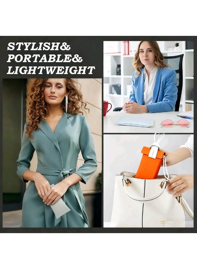 حقيبة نظارات ناعمة من قطعتين، حقيبة سفر جلدية للنظارات الشمسية مع غطاء قابل للضغط وحبل تعليق - Image 4