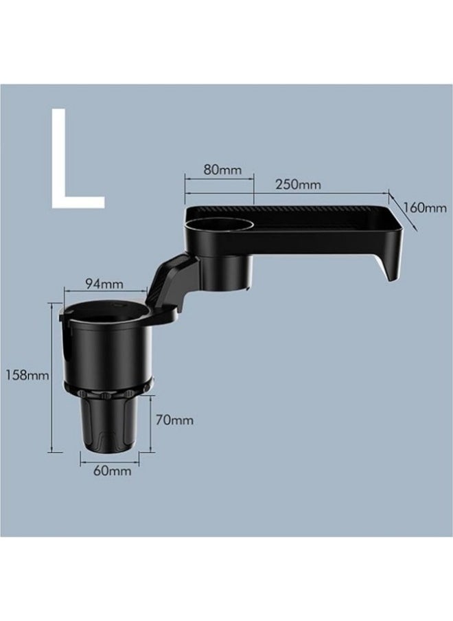 Generic - Multifunctional Car Cup Holder with Attachable Tray 360° Swivel Adjustable Car Tray Table for Cup Holders Expander - Image 1