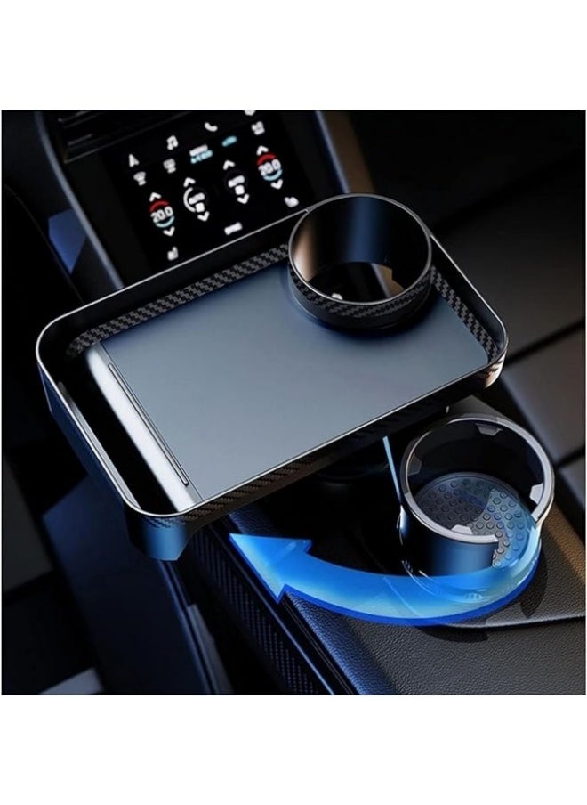 Generic - Multifunctional Car Cup Holder with Attachable Tray 360° Swivel Adjustable Car Tray Table for Cup Holders Expander - Image 1