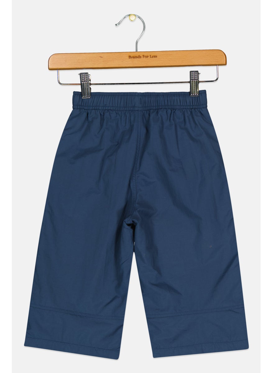 PUMA Kids Boy Graphic Print Outdoor Shorts, Navy  - Image 2