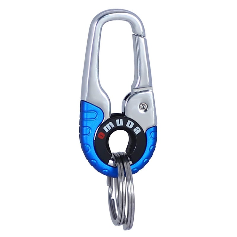 TechPro Stainless Steel Keychain Heavy Duty Car For Men And Women, Blue - Image 1