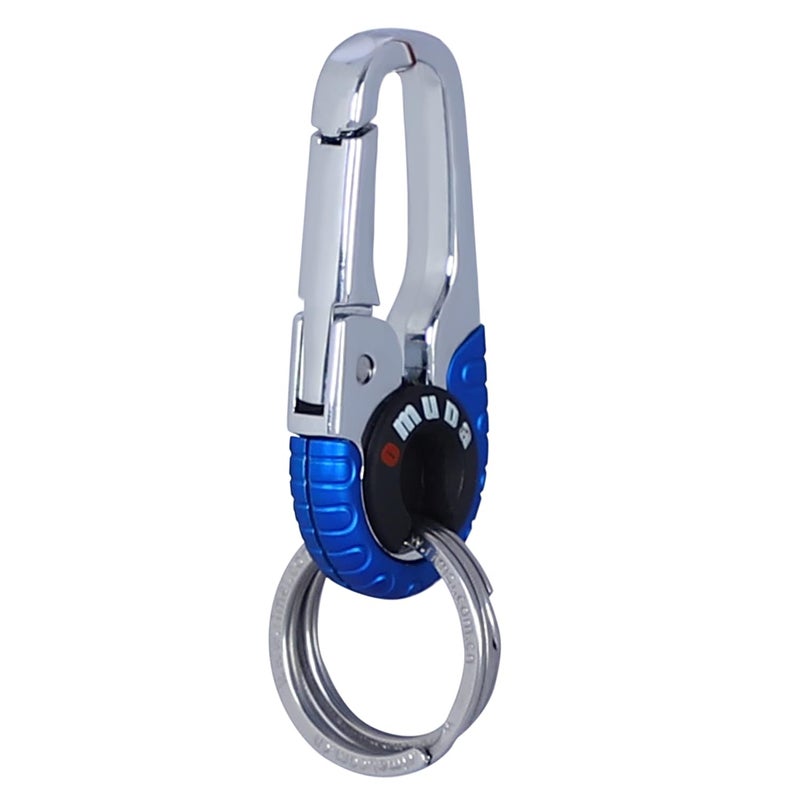 TechPro Stainless Steel Keychain Heavy Duty Car For Men And Women, Blue - Image 2