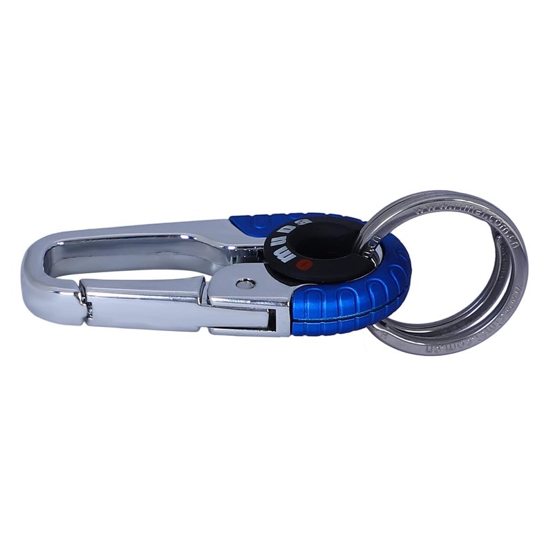TechPro Stainless Steel Keychain Heavy Duty Car For Men And Women, Blue - Image 3