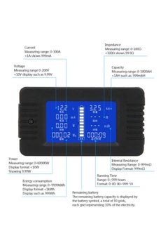 Generic Battery Test Detector, 0-200V LCD Digital Display Multifunctional Battery Meter, with 300A Shunt, 1% Measurement Accuracy(300A), Process and Current Calibrators  - Image 3
