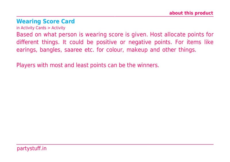 PartyStuff Paper Games - Karwachauth Score Card (12 Piece) - Image 4