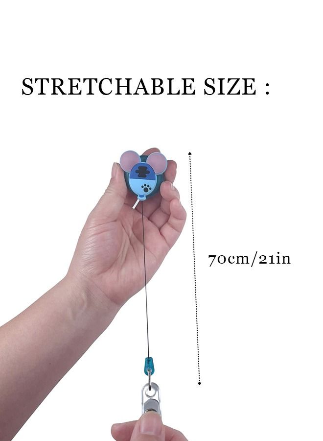 4 قطع من بكرات الشارات مع مشبك دوار على شكل تمساح مع مشبك دوار على شكل تمساح، مشبك معدني ثلاثي الأبعاد لشخصيات كرتونية، مشبك ABS، حامل بطاقات الهوية، مشبك بطاقة الاسم، ملحقات العمل (أسود+أزرق+أحمر) - Image 3