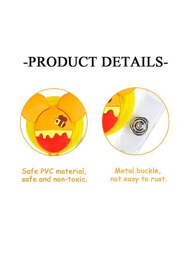 4 قطع من بكرات الشارات مع مشبك دوار على شكل تمساح مع مشبك دوار على شكل تمساح، مشبك معدني ثلاثي الأبعاد لشخصيات كرتونية، مشبك ABS، حامل بطاقات الهوية، مشبك بطاقة الاسم، ملحقات العمل (أسود+أزرق+أحمر) - Image 4