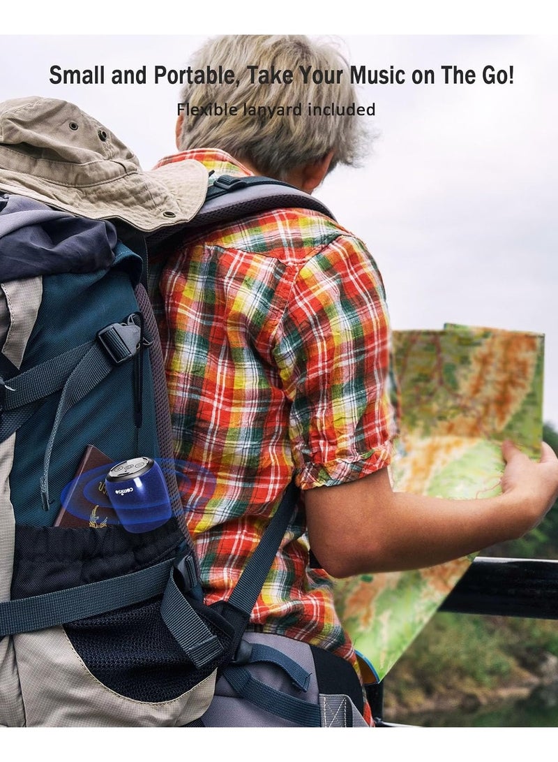 comiso Small Speaker, Bluetooth Speaker with 360°HD Stereo Sound and Robust Bass, Mini Speaker with Built-In Mic, Hands-Free Call, Portable Speaker for Hiking, Biking, Car, Or Trip - Image 5