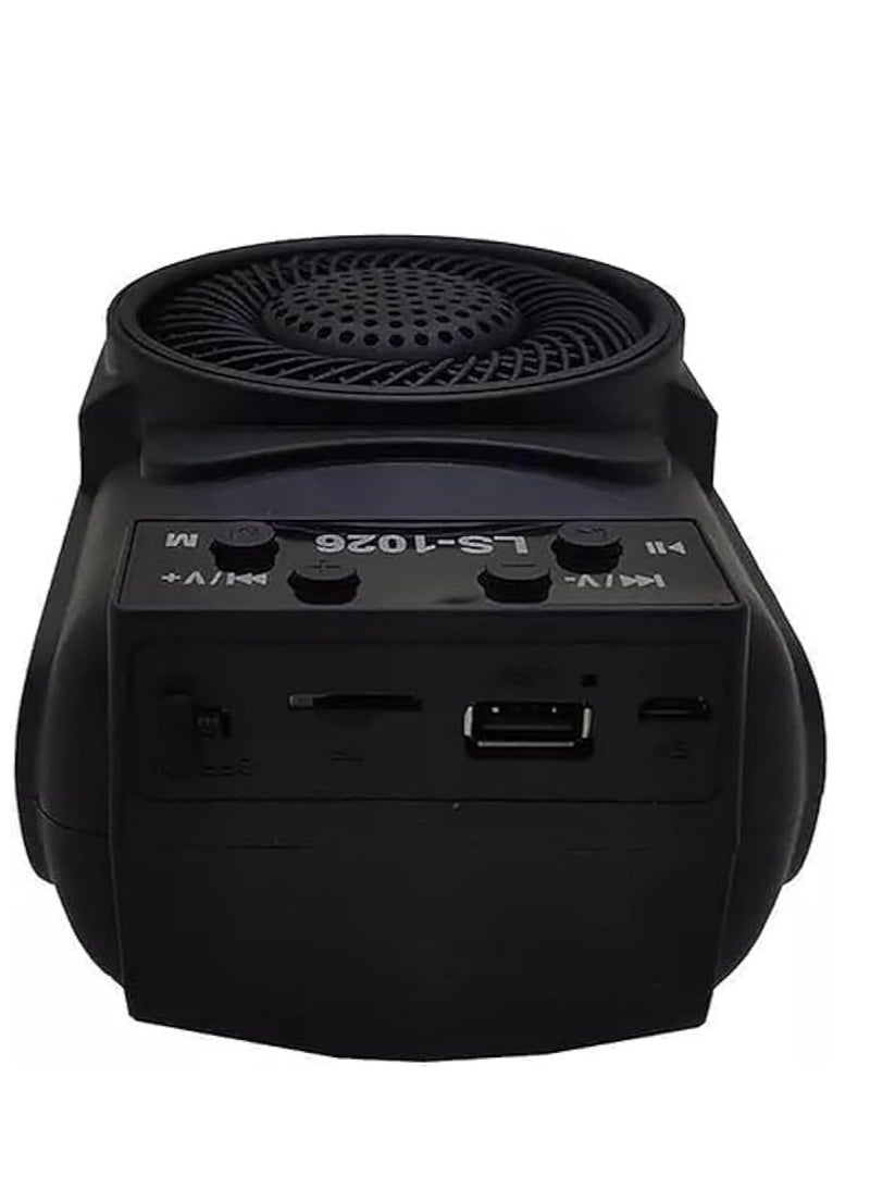 LS-1026 Stereo Bluetooth Speaker with Bluetooth v5.5, USB and SD Card Output, Black  - Image 3