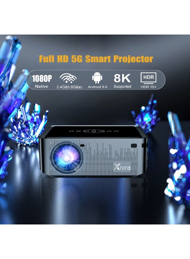 general Classic Projector X1 Pro Full HD 5G Smart Projector 8K 1080P Resolution 12000 Lumens Dual Band WiFi Auto Focus Keystone Correction Dual Stereo Speakers Dolby Digital Two-Way Bluetooth Connection Low Noise-Efficient Cooling System - Image 4