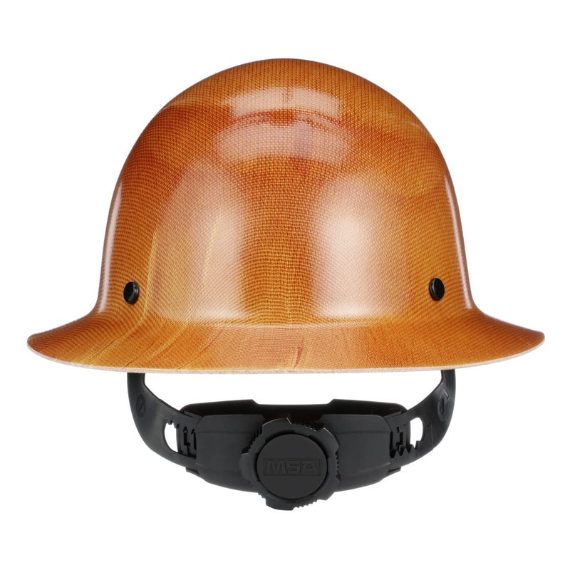 MSA 475407 Skullgard Full-Brim Hard Hat with Fas-Trac III Ratchet Suspension | Non-slotted Hat, Made of Phenolic Resin, Radiant Heat Loads up to 350F - Standard Size in Natural Tan - Image 3