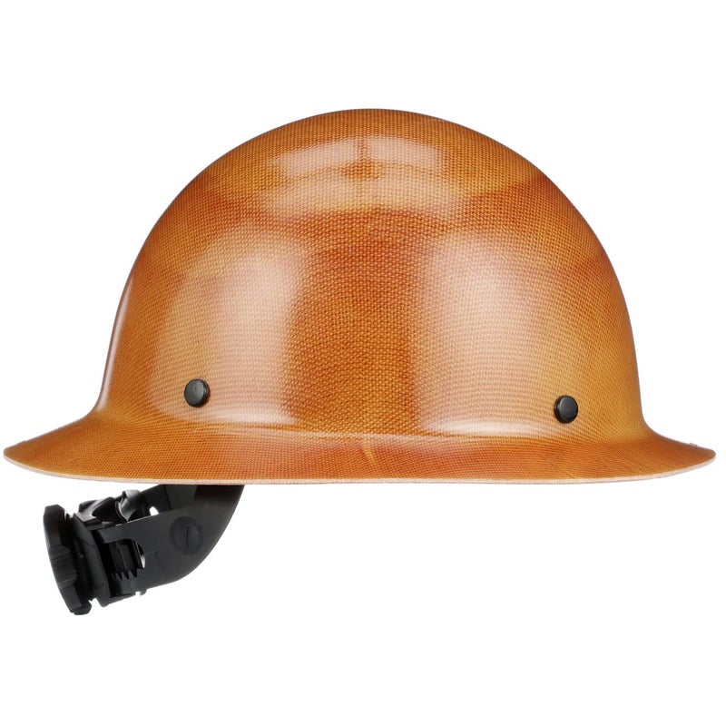 MSA 475407 Skullgard Full-Brim Hard Hat with Fas-Trac III Ratchet Suspension | Non-slotted Hat, Made of Phenolic Resin, Radiant Heat Loads up to 350F - Standard Size in Natural Tan - Image 4