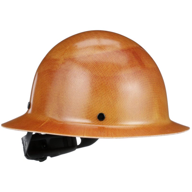 MSA 475407 Skullgard Full-Brim Hard Hat with Fas-Trac III Ratchet Suspension | Non-slotted Hat, Made of Phenolic Resin, Radiant Heat Loads up to 350F - Standard Size in Natural Tan - Image 5