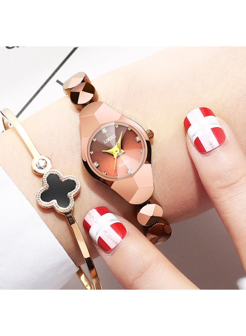 Round marking round comes with a metal strap. The new watch dial bracelet, fashion watch decorations, watches for girls watch, analog watch, for women gift watches - Image 1