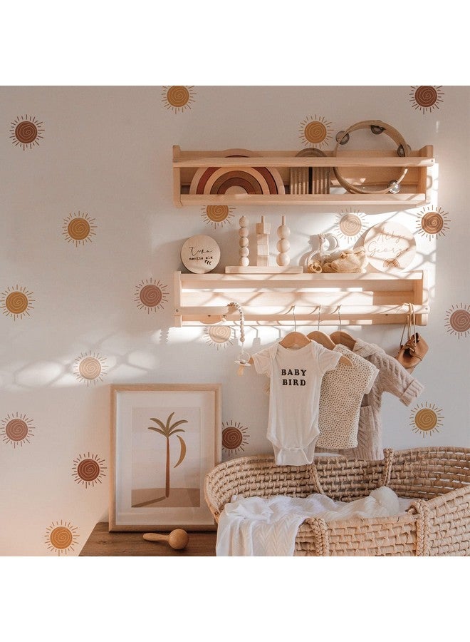 FUNLIFE Peel And Stick Boho Sun Wall Decals Self Adhesive Sunshine Wall Stickers Rustic Country Pvc Boho Wall Art Stickers For Kids Bedroom Playroom Nursery Room Home Decor Decal  - Image 2