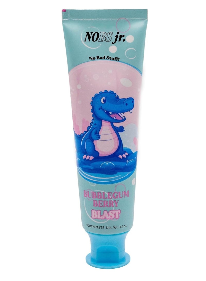 Biöm NOBS Jr. Kids Nano Hydroxyapatite Toothpaste – Fluoride Free, SLS-Free, Remineralizing - Dentist Formulated - Bubblegum Berry - Made in The USA - Image 1