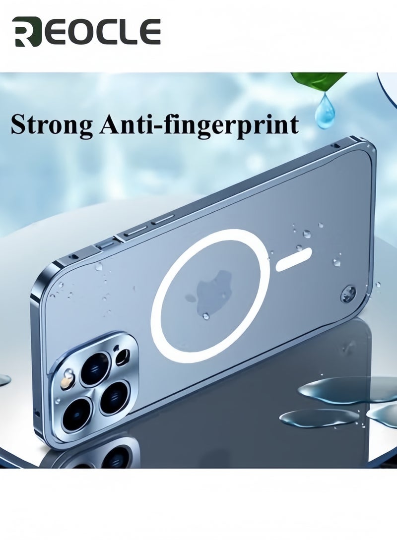 REOCLE Electroplated Case for iPhone 14 Pro Max Camera Lens Full Protection Compatible with MagSafe Wireless Charging Shockproof Soft TPU Phone Cover - Image 2